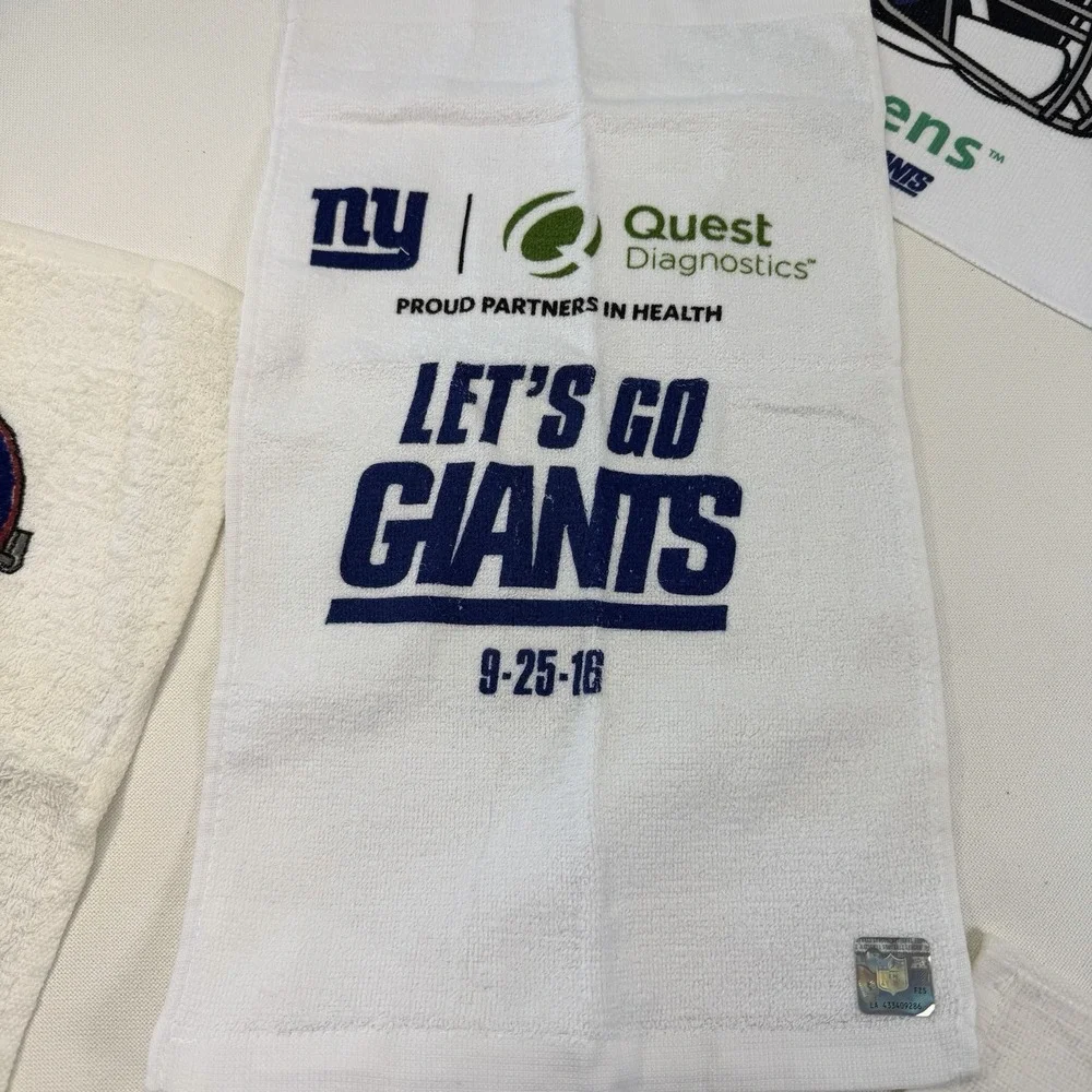 New York Giants Rally Towel Ceremony Wash Lot of 10‎ Game Stadium Retired NY